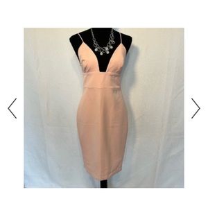 House of CB strappy light pink dress